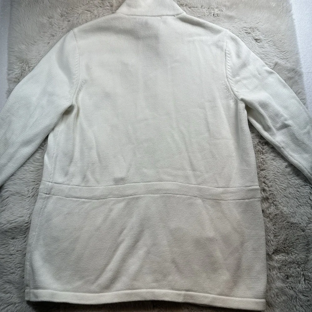 Lauren Ralph Lauren Women's Large‎ White Full Button Cardigan Sweater Casual